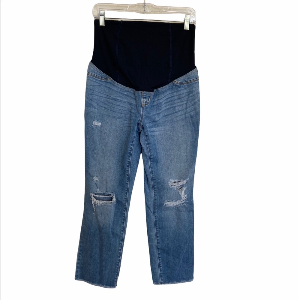 Isabel Maternity High Rise Crossover Jeans - Picture 2 of 13